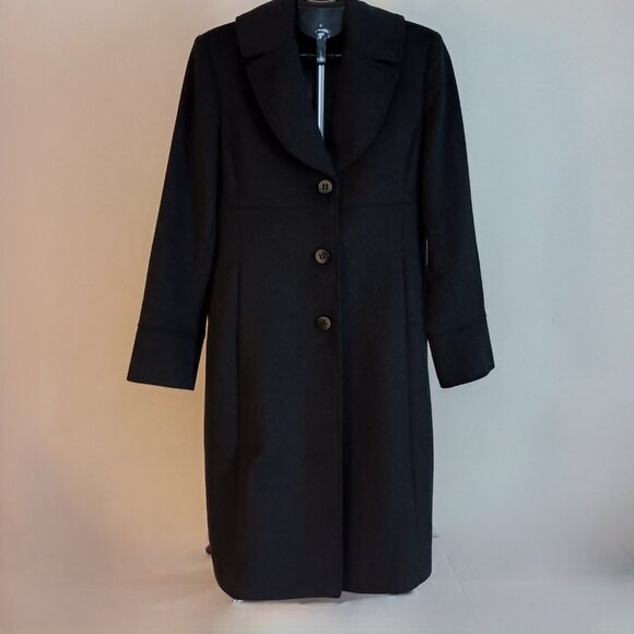 Jones New York Dark Gray Wool Blend Winter Midi Coat Women’s Size 8 EUC - Picture 15 of 15